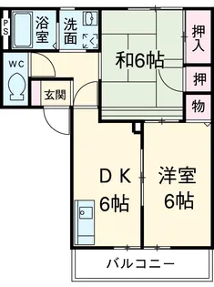 フローラしらい【2階】の間取り