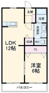 アネックス篠ヶ瀬Ⅱ【4階】の間取り