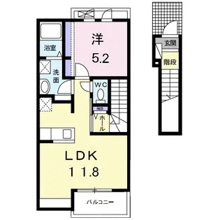 アヴェニール・クレア【2階】の間取り