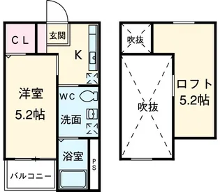 グランフルール【101号室】の間取り