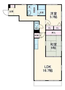 シティーガーデン小碓【S402号室】の間取り