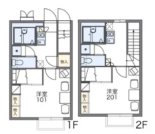 レオパレスKANDA【2階】の間取り