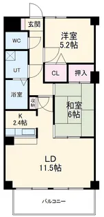 グランドヒルズ西川【602号室】の間取り