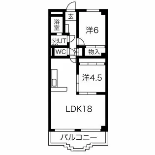 グランドヒルズ平野【203号室】の間取り