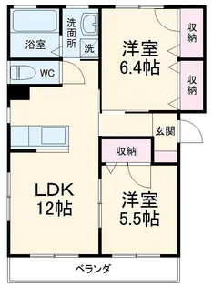 エスポワールGIYOU A棟【1階】の間取り