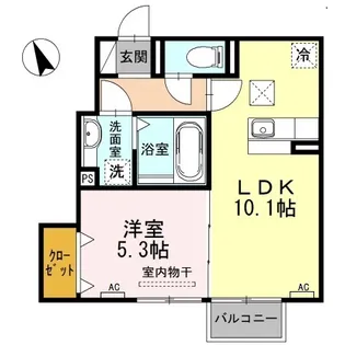 アリウムガーデン【202号室】の間取り
