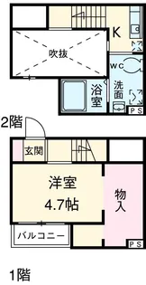 Celeste五女子【102号室】の間取り