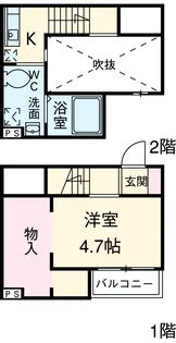 Celeste 五女子【1階】の間取り