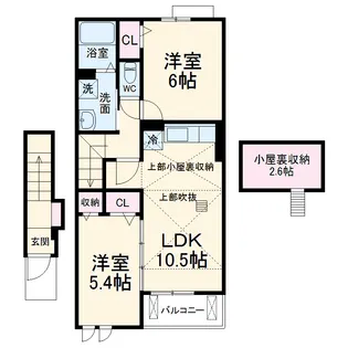 モン トレゾールⅢ【2階】の間取り