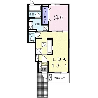 ファウンテン ヒルズⅠ【1階】の間取り
