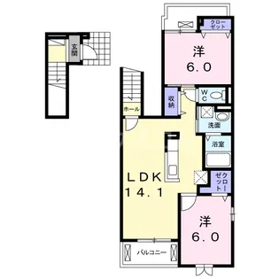 M・Bell Ⅱ【2階】の間取り