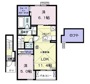 クレシア【2階】の間取り