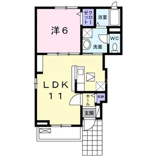 ボン・クロッシュⅡ【1階】の間取り
