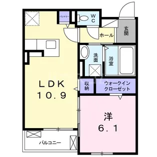 ラ・メゾン稲口【203号室】の間取り