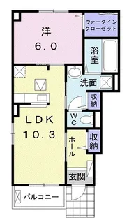 パンテオン新守山Ⅰ【1階】の間取り