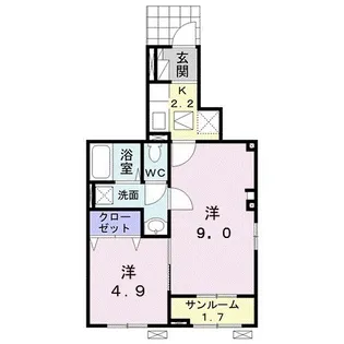 ベル・フローラ【1階】の間取り