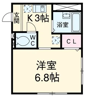パークサイドテラス上大岡【201号室】の間取り