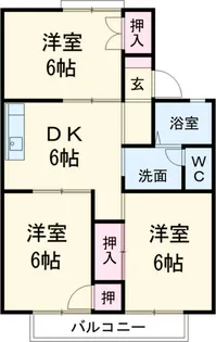 グランディアTENNOU B【107号室】の間取り
