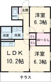 ドミール智 D【1階】の間取り