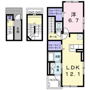 オークフォレスト明和Ⅱ【3階】の間取り