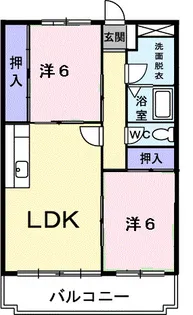 パークサイドマンション吉田【2階】の間取り