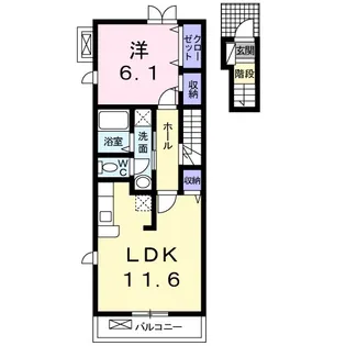 ハッピーレインボー【2階】の間取り