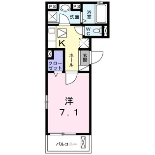 ブリリアントK【1階】の間取り
