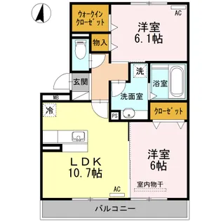 シャルマンⅢ【3階】の間取り