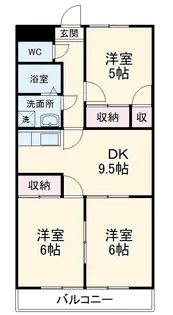 サンモール西鳥【303号室】の間取り