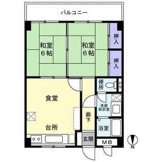 メゾンアサヒⅡ【103号室】の間取り