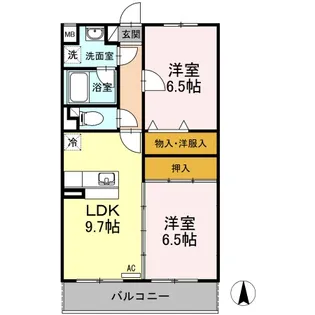 セイントファミーユ【2階】の間取り