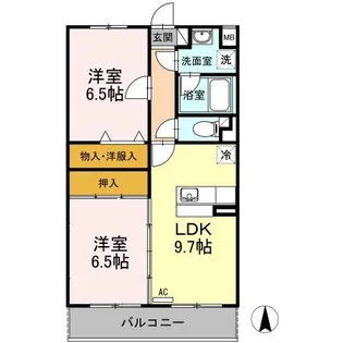 セイントファミーユ【302号室】の間取り