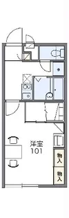 レオパレスTAKAYANAGI【101号室】の間取り