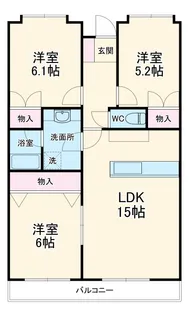 グランカーサ北安東【3階】の間取り