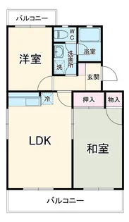 ヴィブレ鷲巣【205号室】の間取り