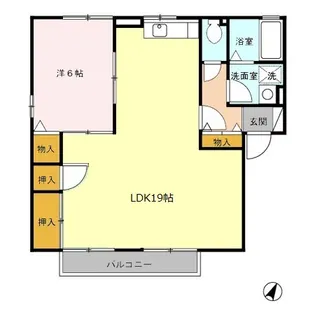 アークシティーB【102号室】の間取り