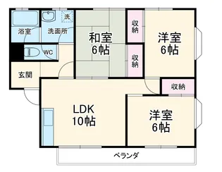 レジデンスカネト【3階】の間取り