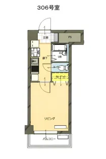 シャンピア鷹匠【306号室】の間取り