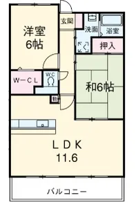 センチュリーパーク十一屋【203号室】の間取り