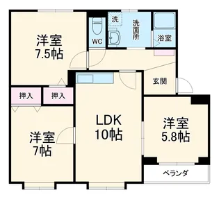 supreme MATSUNO【202号室】の間取り