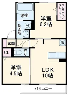 アビタシオン横井【2階】の間取り