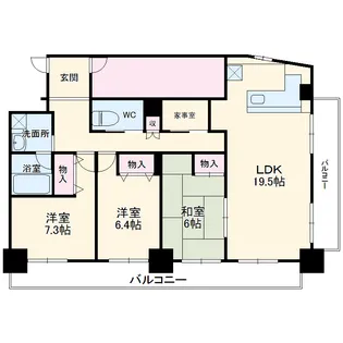 ラックス常磐町【202号室】の間取り