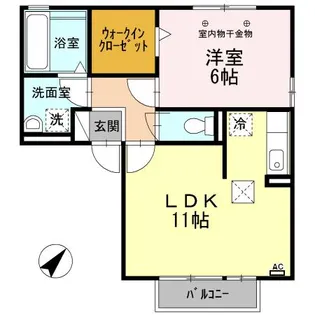 プレジオ高松 B【1階】の間取り