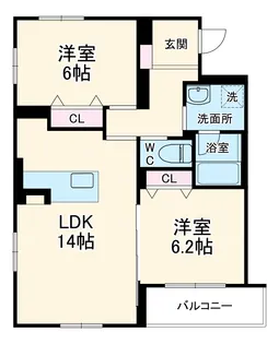 オラシオン千代田【3階】の間取り