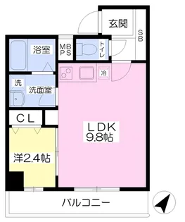 ルーセント東静岡【401号室】の間取り