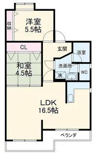 ニューサンハイツ中田【40E号室】の間取り