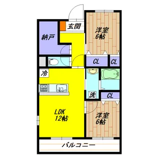 Le Primavera【505号室】の間取り