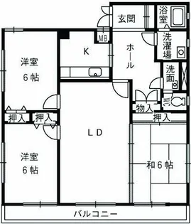 村上中田ハイツ【301号室】の間取り