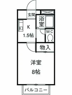 オークフォレスト油屋町B棟【2階】の間取り