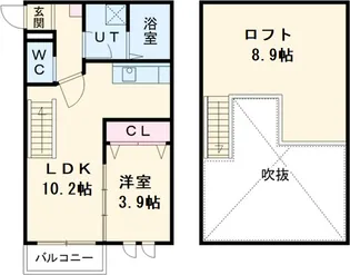 Creo八田弐番館【1階】の間取り